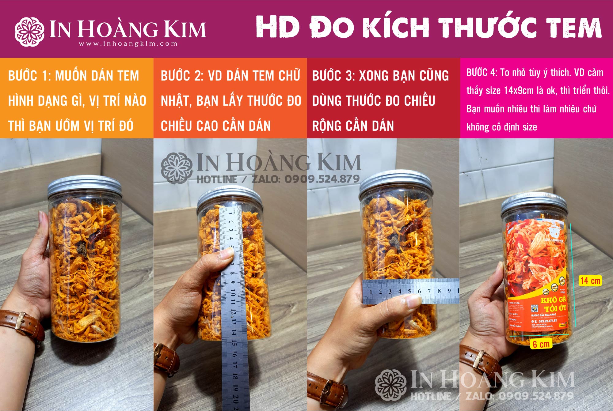 Hướng dẫn đo kích thước tem nhãn vừa vặn, đẹp mắt nhất