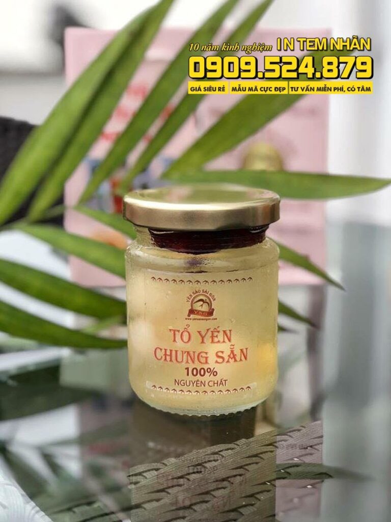 Mẫu Tem Nhãn tổ yến chưng sẵn