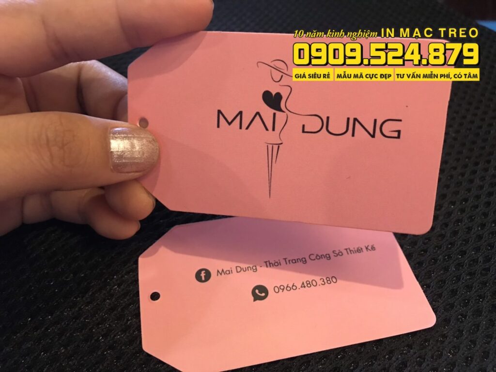 Mẫu Mác Quần Áo shop thời trang công sở thiết kế Mai Dung hình chữ nhật màu hồng