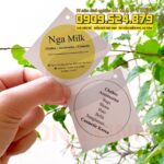 Mẫu Tag Treo Quần Áo shop thời trang Nga Milk Bình Lục Hà Nam hình thoi màu trắng