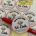 Mẫu Tem Nhãn Bánh sinh nhật Vẻ Linh