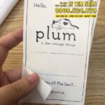 Mẫu Tem Nhãn Hello Plum