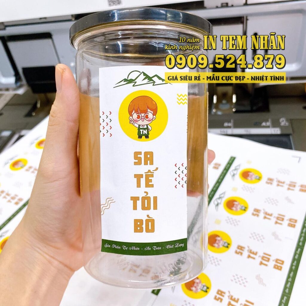 Mẫu Tem Nhãn Sa tế tỏi bò