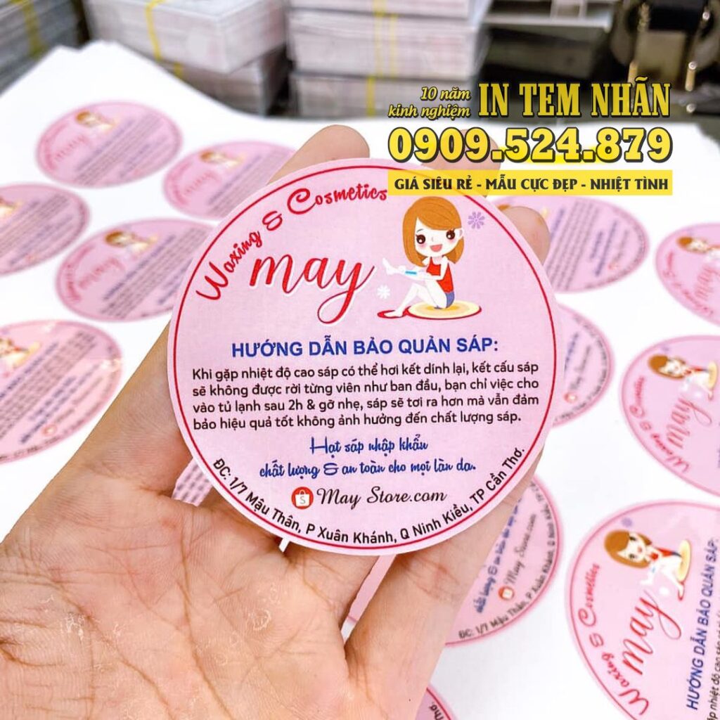 Mẫu Tem Nhãn Waxing May