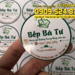 Mẫu Tem Nhãn ăn vặt Bếp Bà Tư