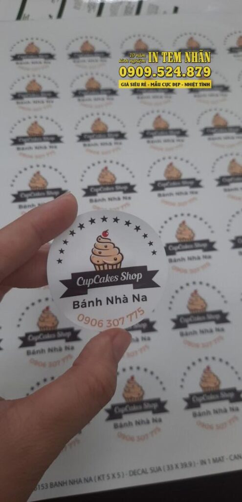 Mẫu Tem Nhãn bánh nhà Na bánh kem