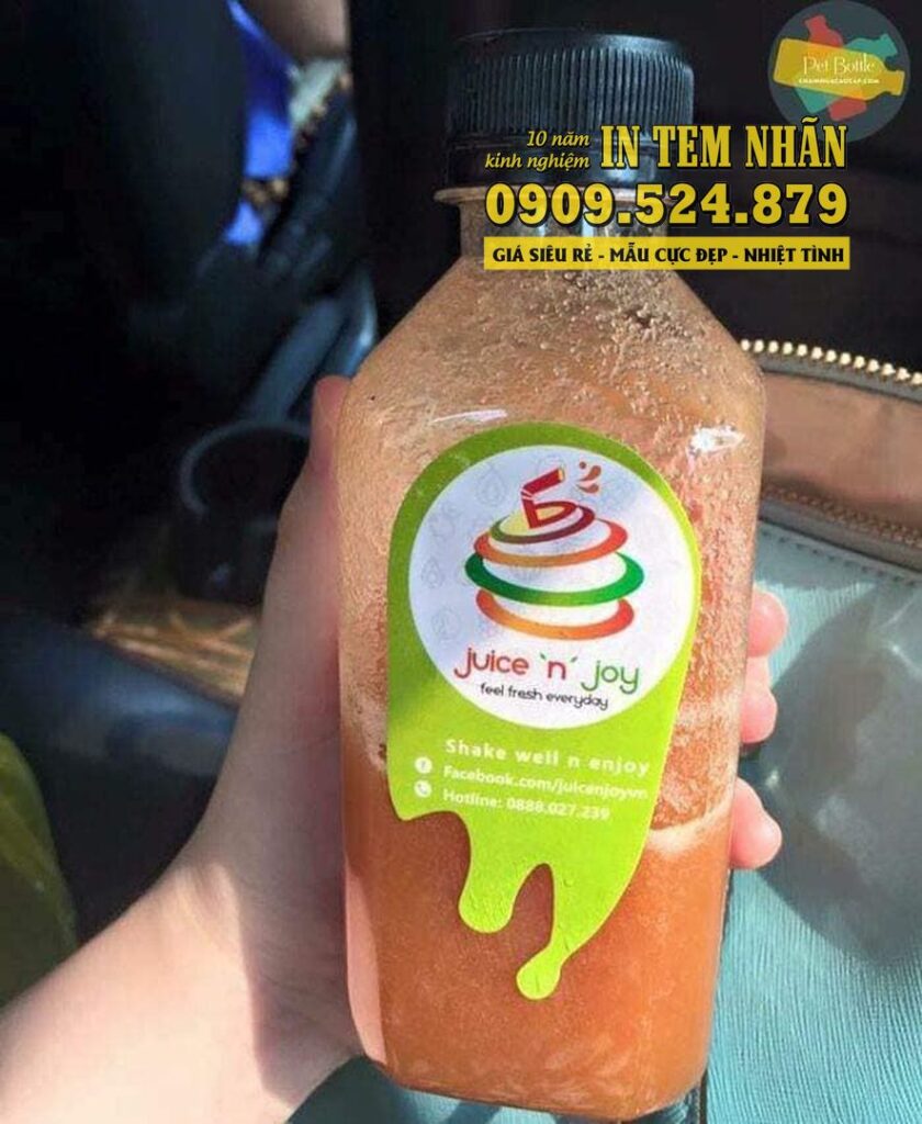 Mẫu Tem Nhãn juice and joy