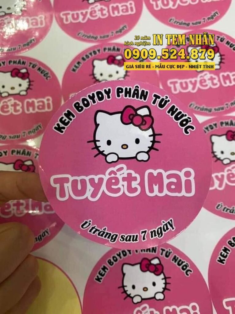 Mẫu Tem Nhãn kem body phân tử nước Tuyết Mai