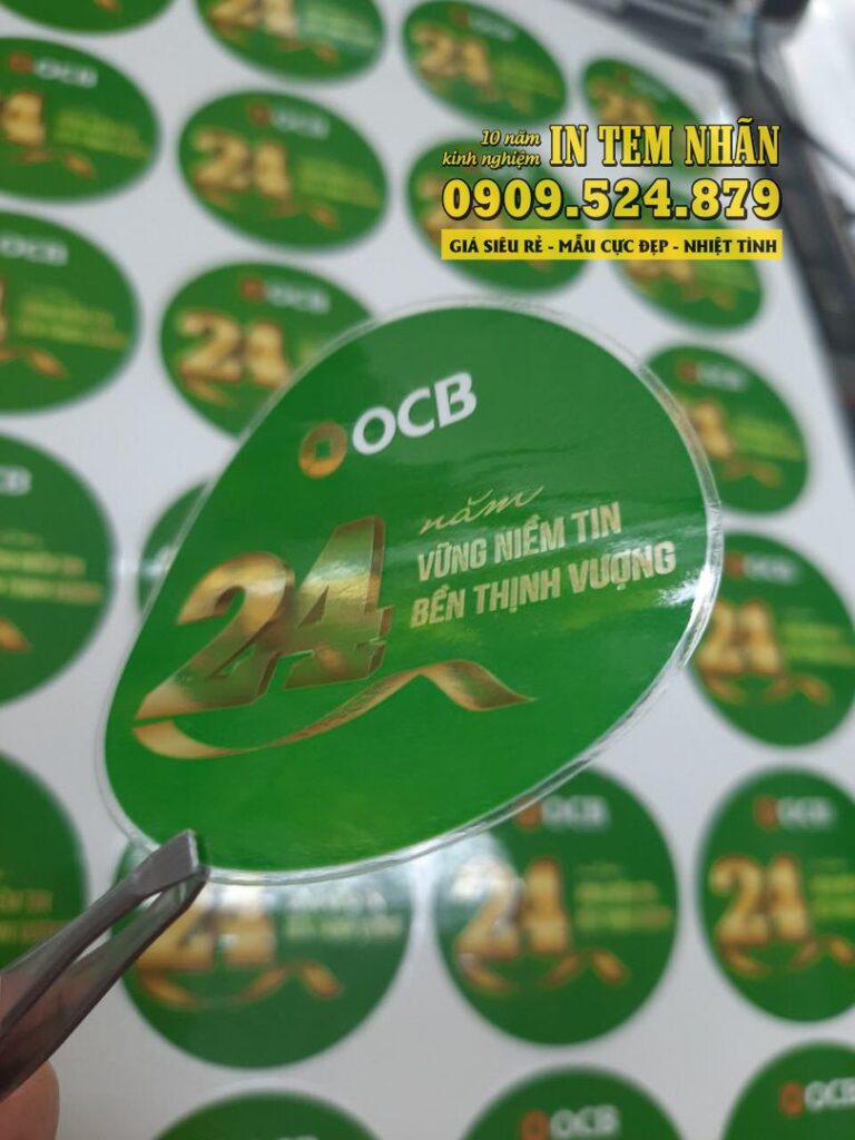 Mẫu Tem Nhãn ngân hàng OCB