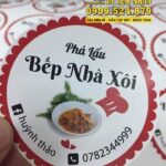 Mẫu Tem Nhãn phá lấu bếp nhà Xôi