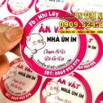 Mẫu Tem Nhãn sỉ ăn vặt Nhà Ủn Ỉn