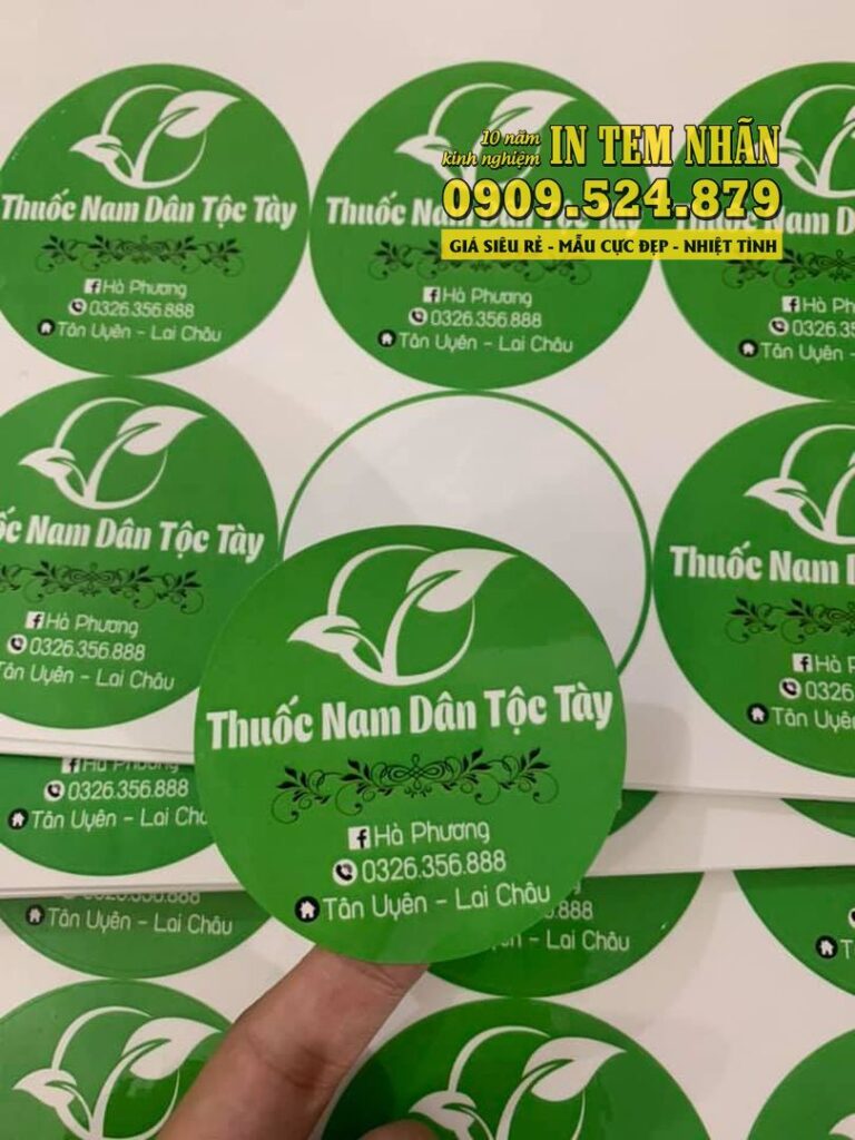 Mẫu Tem Nhãn thuốc nam dân tộc Tày Hà Phương