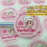 Mẫu Tem Nhãn tiệm bánh Bon Bon Cake 2