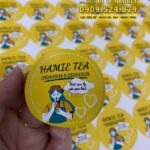 Mẫu Tem Nhãn trà sữa Hamie Tea