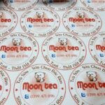 Mẫu Tem Nhãn trà sữa sữa chua Moon Tea