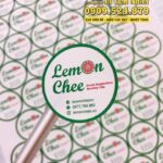 Mẫu Tem Nhãn trái cây Lemon Chee decal giấy