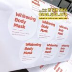 Mẫu Tem Nhãn whitening body mask