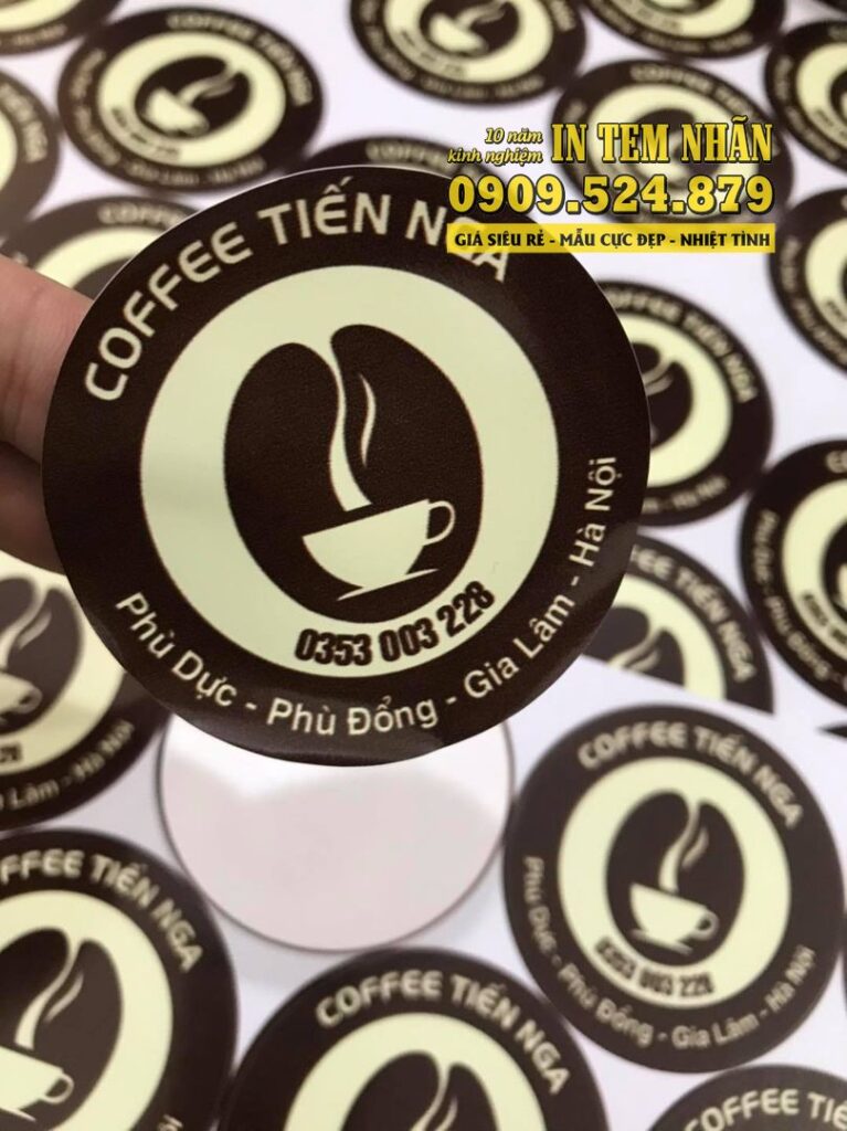 Mẫu Tem Nhãn café tiến nga