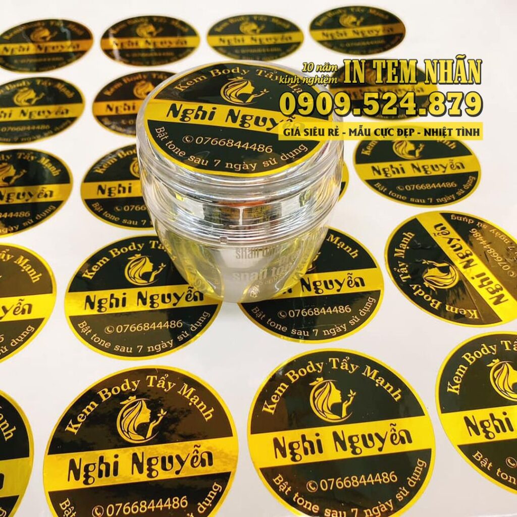 Mẫu Tem Nhãn kem body tẩy mạnh nghi nguyễn