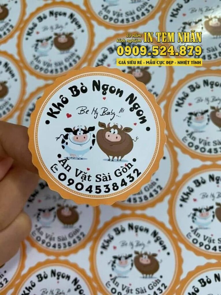 Mẫu Tem Nhãn khô bò