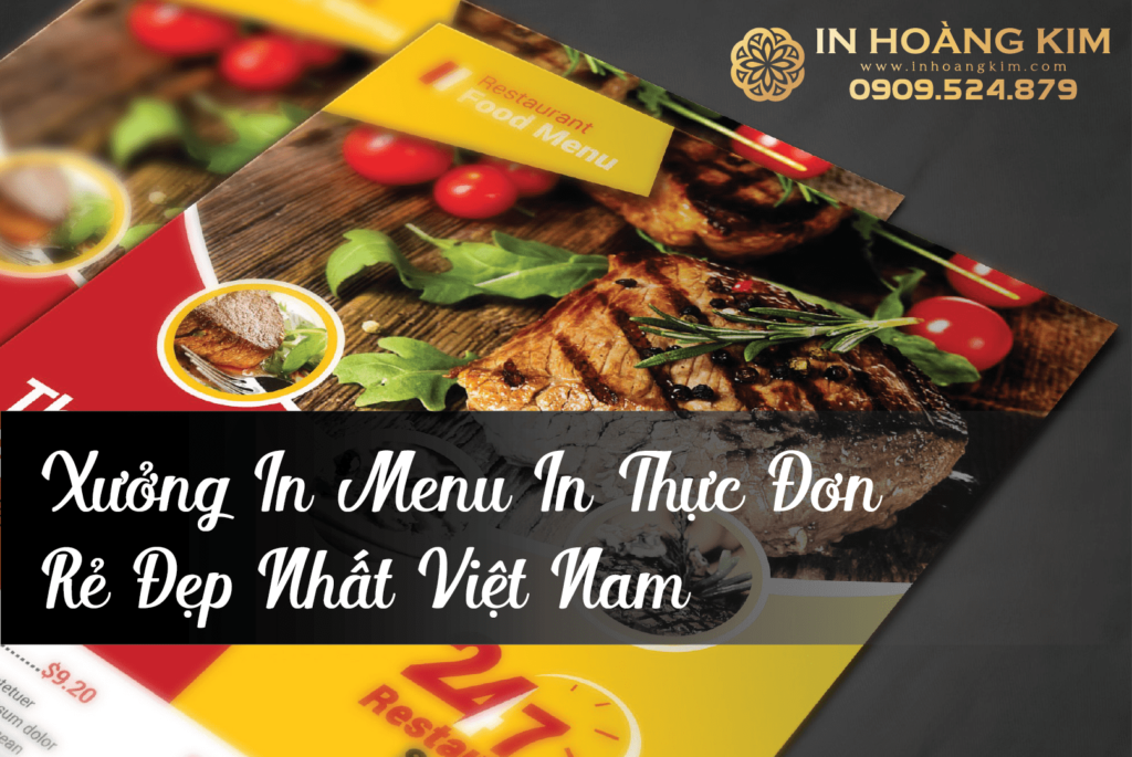 In Menu In Thực Đơn Rẻ Đẹp Nhất Việt Nam – In Hoàng Kim