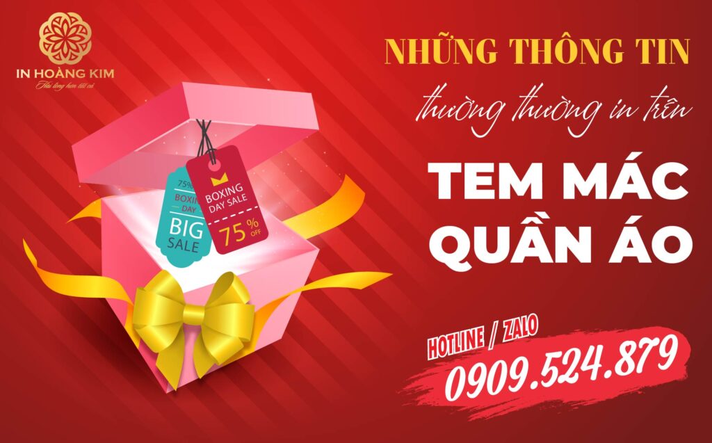 Tem mác quần áo thường thường sẽ in những thông tin nào?